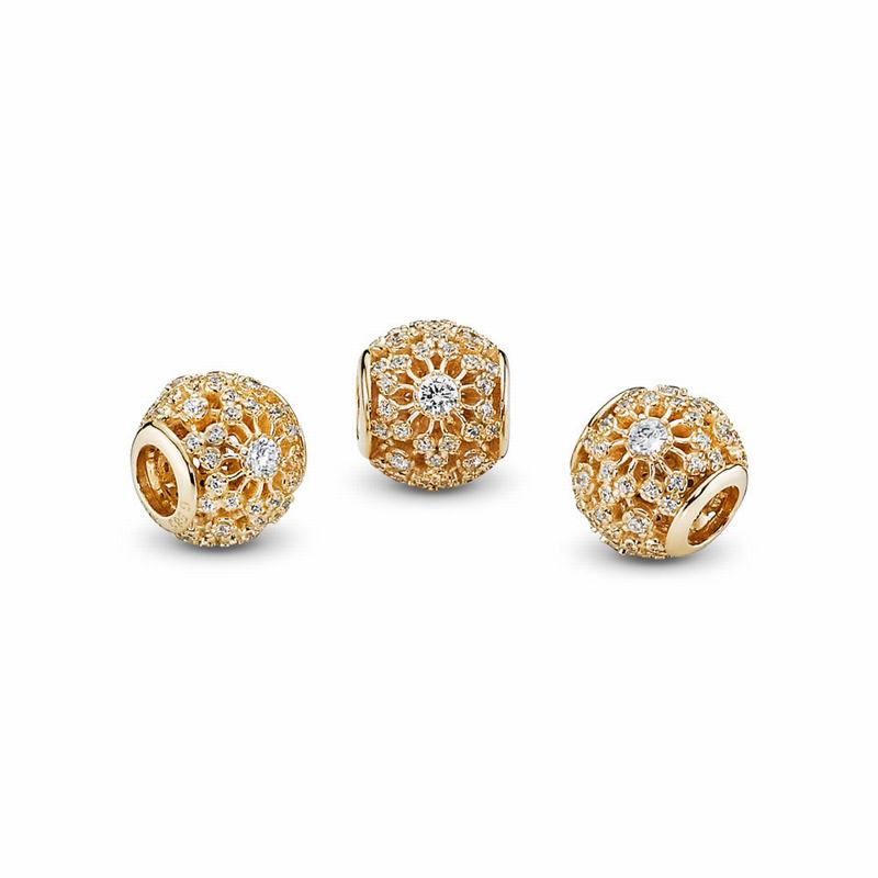 Pandora Inner Radiance Charm - Yellow Gold 14 K/Cubic Zirconia - Canada | RJ2821HC